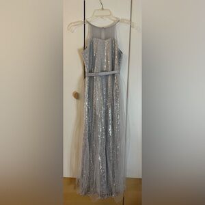 Us Angels Blue Sliver Sequin Dress